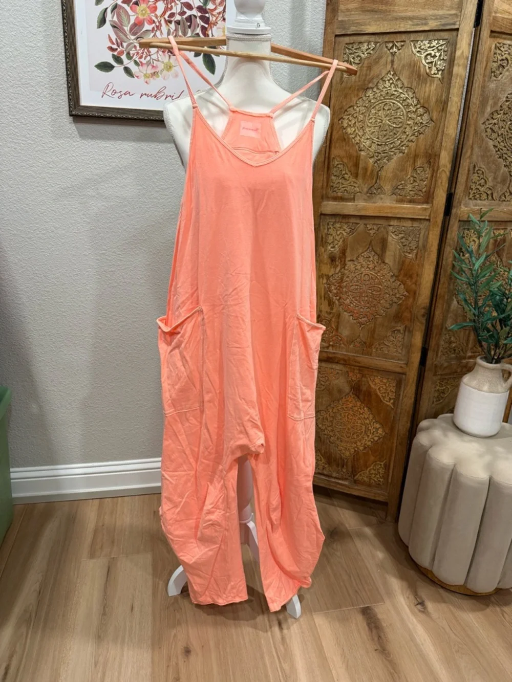 Free People Hot Shot onsie.. color- cantaloupe. 0004 - Picture 2 of 5